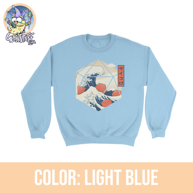 Tärningsvågens tröja | Dungeons and Dragons | tärningsset dnd | dnd | dnd-tröja Light Blue