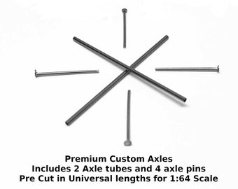 Premium Adjustable AXLES for Real Riders Wheels Rims Tires 1/64 Scale