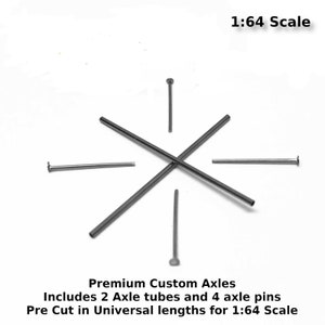 Premium Adjustable AXLES for Real Riders Wheels Rims Tires 1/64 Scale