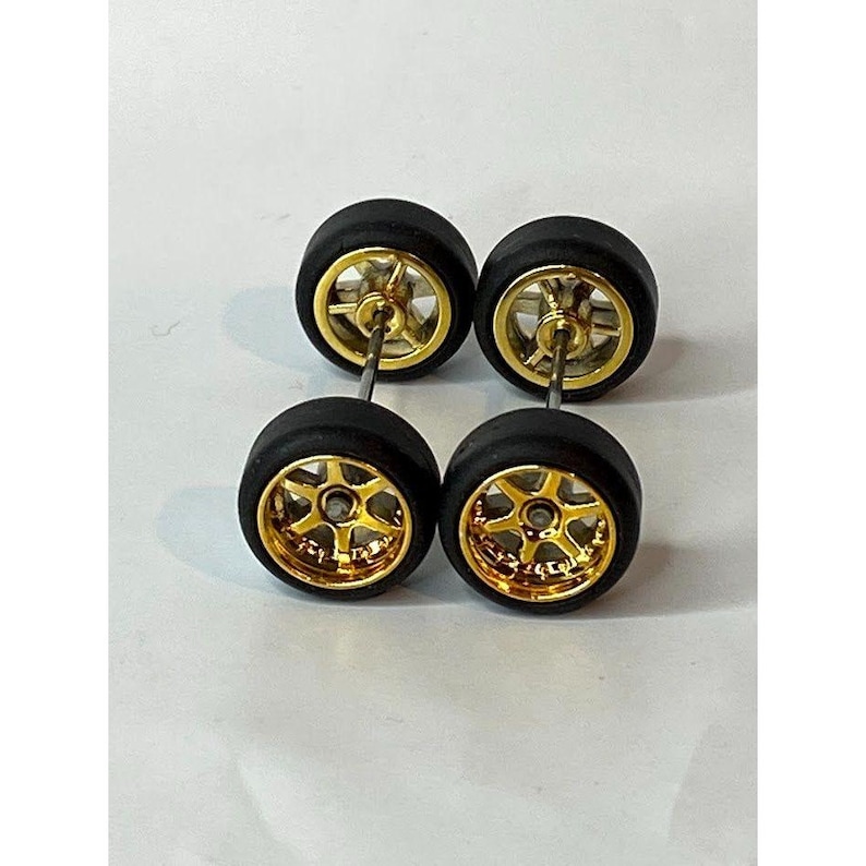 5 Sets Hot Wheels 10mm/10mm JDM Gold Rims 6 Spoke Rubber Etsy Australia