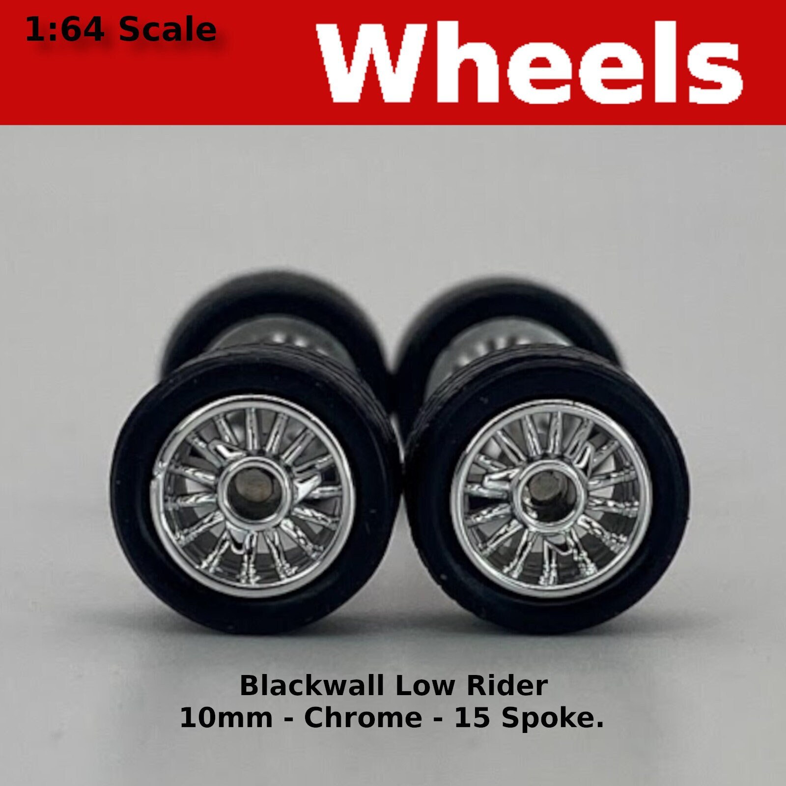 10/10mm Chrome 15 Spoke Low Rider Real Riders Wheel Set for 1/64 - Etsy