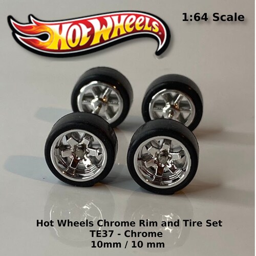 5 Sets Hot Wheels 10mm/10mm JDM Chrome 6 Spoke TE37 Rubber Etsy