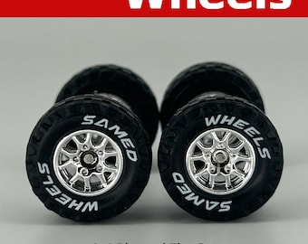 17mm 4x4 Truck Tire Sets - Chrome 10 spoke White Lettering