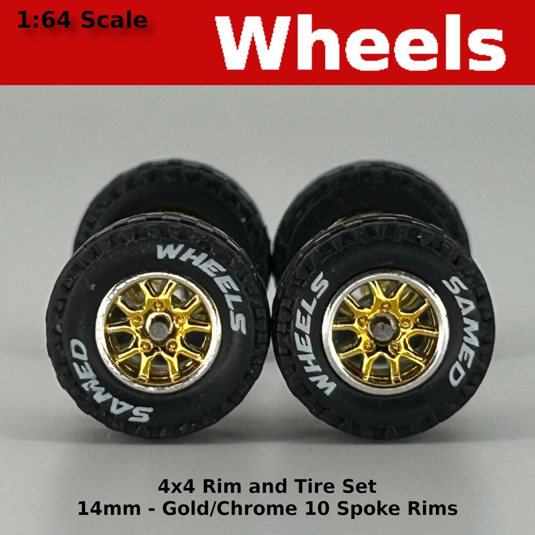 Ruote Per 4x4 Modellino Set Di 4 Ruote Blackwall 14mm Per Hot Wheels