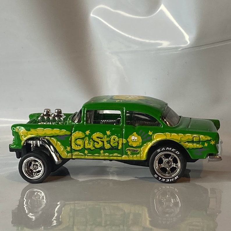 Hot Wheels Gasser/muscle Car Chrome Lettered Rear Wheels Etsy