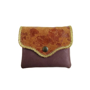 Bellows Leather Wallet-Leather Case-Leather Pouch-Gift for Women