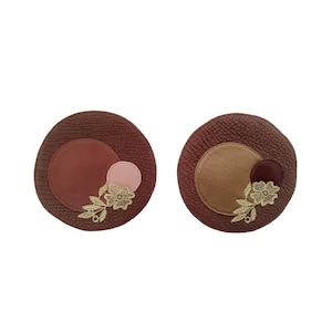 Round leather pouch / Original round wallet / Women&#39;s gift ideas / Leather wallet
