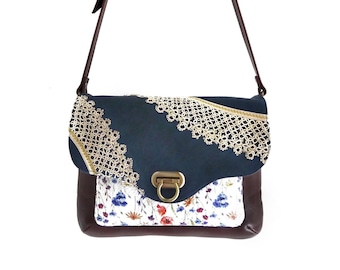 Leather shoulder bag-Wedding bag-Besace-Gift woman-Colorful leather bag-Designer bag-Chic bag