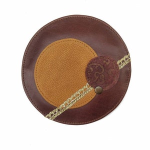 Women&#39;s leather pouch / Round wallet / Women&#39;s gift ideas / Women&#39;s leather goods