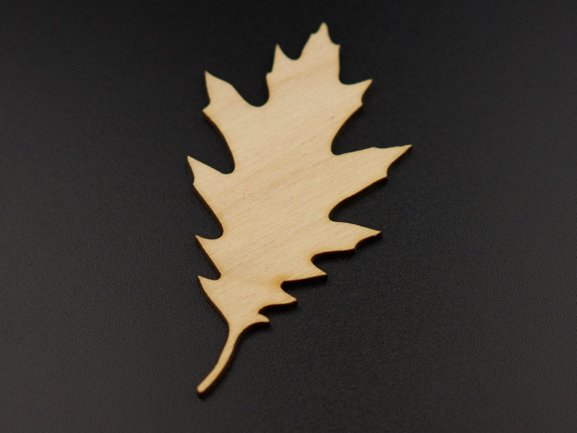 Oak Leaf Laser Cut Multiple Size Wood Cutout Etsy