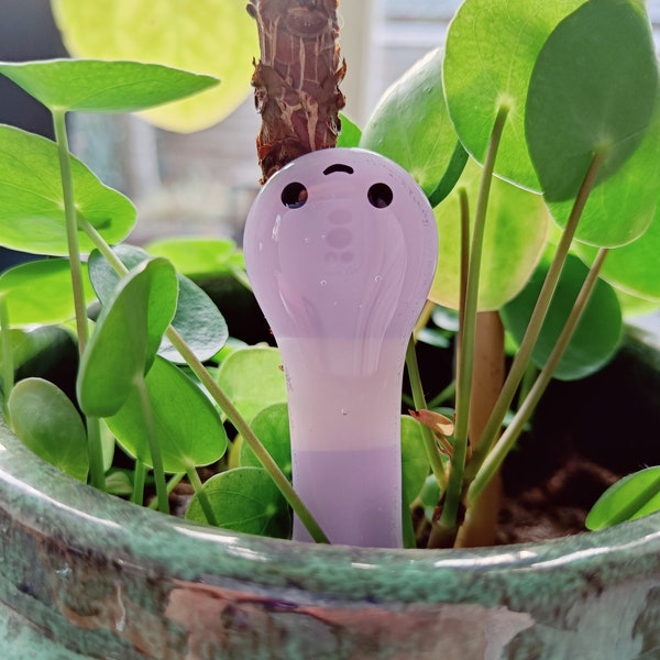 Cute earthworm fused glass plant buddy | Plant decoration | Gift for plant lovers | Desk pet