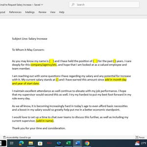 E-mail naar HR om salarisverhoging aan te vragen