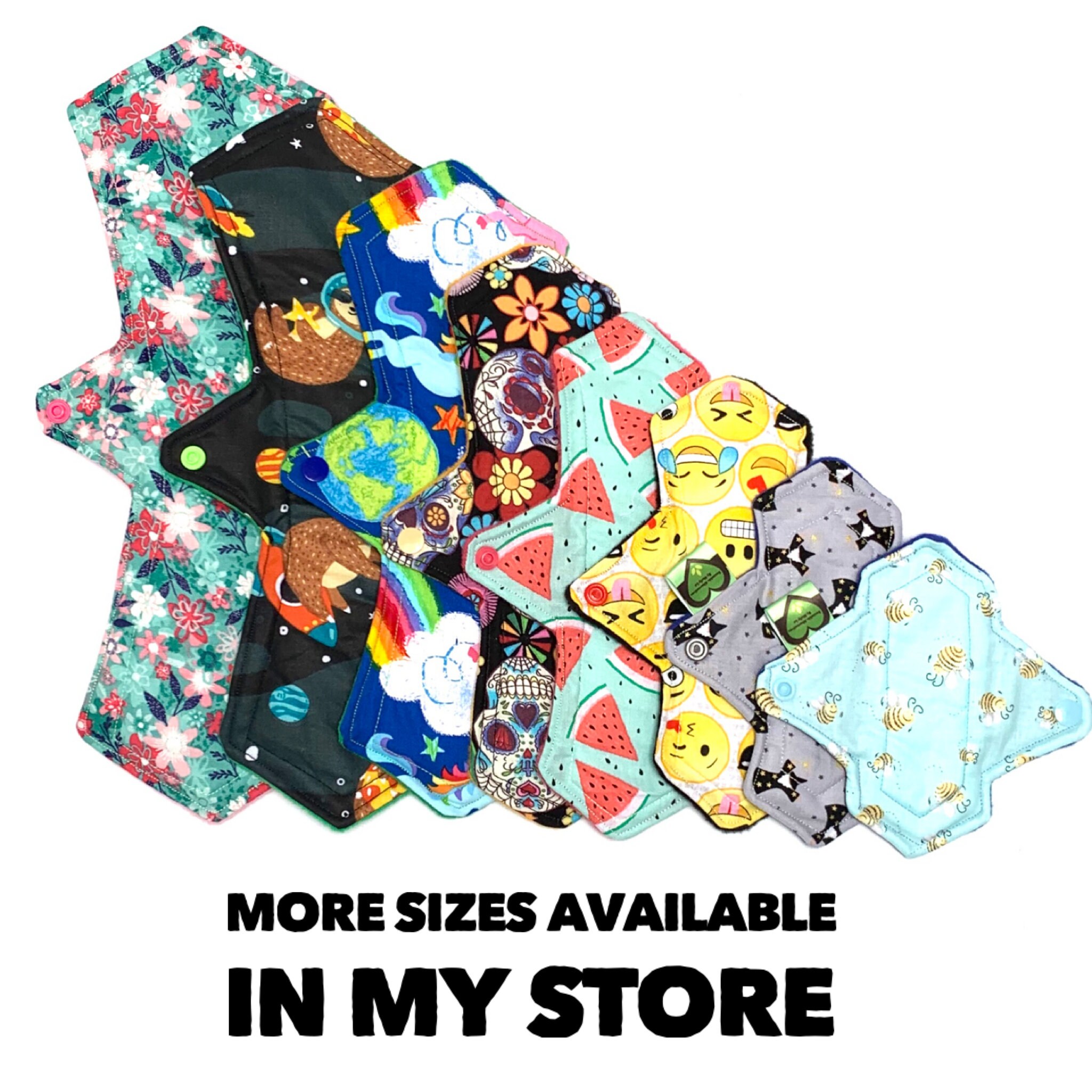 8 Cloth Sanitary Pad Reusable Sanitary Pads Washable Etsy Canada