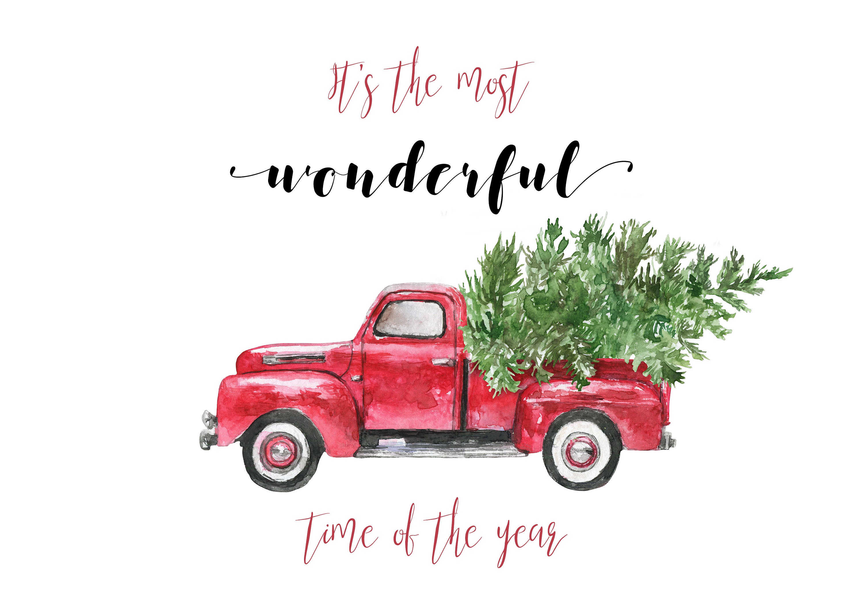 Driving Home For Christmas Print It's The Most Wonderful Etsy