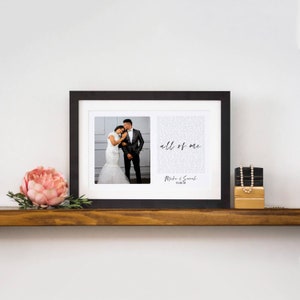 Personalised First Dance Lyrics and Photo Print // Anniversary Print // Style 2 // Custom Song Lyrics