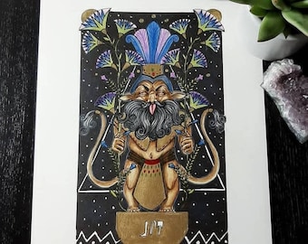 Bes Egyptian God art print