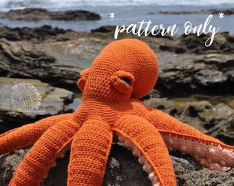 PATTERN DIGITAL DOWNLOAD** Orlando the Octopus Crochet Stuffed Animal Pattern