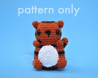 PATTERN DIGITAL DOWNLOAD** Tucker the Tiger Crochet Stuffed Animal Pattern