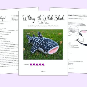 PATTERN DIGITAL DOWNLOAD Whitney the Whale Shark Crochet Stuffed Animal Pattern image 8