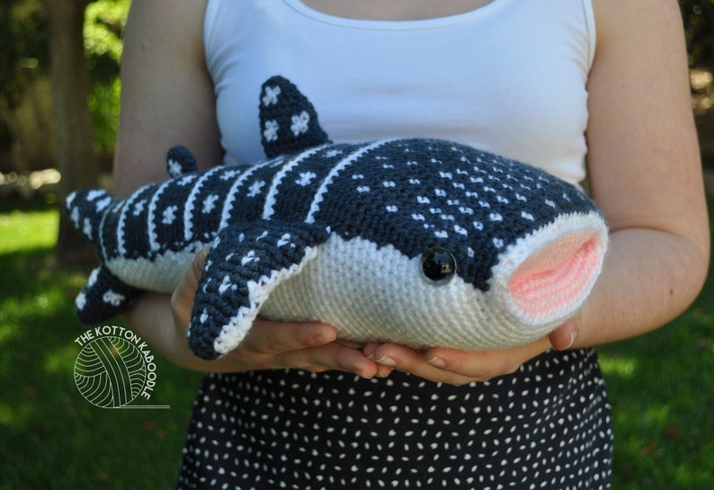 PATTERN DIGITAL DOWNLOAD Whitney the Whale Shark Crochet Stuffed Animal Pattern image 3