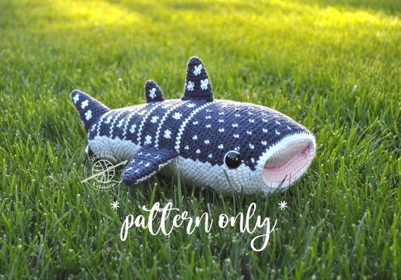 PATTERN DIGITAL DOWNLOAD** Whitney the Whale Shark Crochet Stuffed Animal Pattern