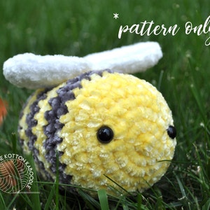 PATTERN DIGITAL DOWNLOAD** Bree the Velvet Bumblebee Crochet Stuffed Animal Pattern