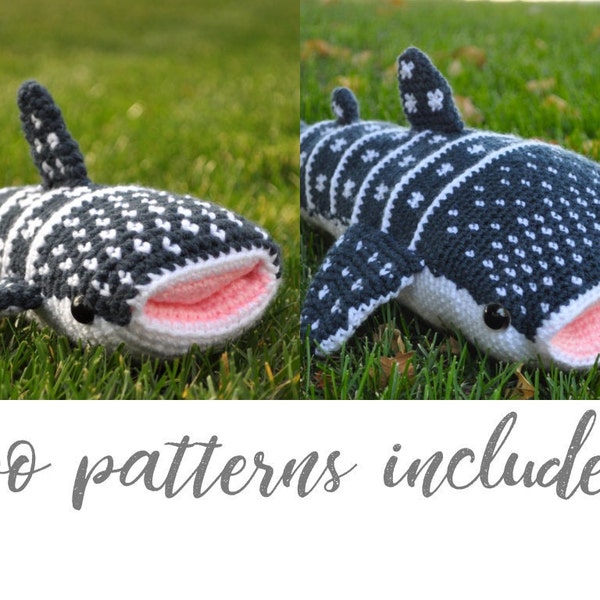 PATTERN BUNDLE*** Winter and Whitney the Whale Sharks Crochet Stuffed Animal Patterns