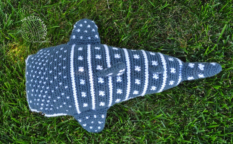 PATTERN DIGITAL DOWNLOAD Whitney the Whale Shark Crochet Stuffed Animal Pattern image 4