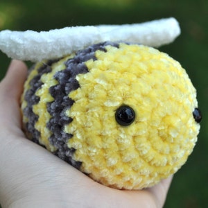 Bree the Velvet Bumblebee Mini Crochet Stuffed Animal  Made image 7