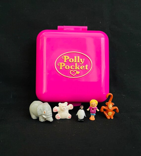 Bluebird POLLY POCKET WILD ZOO WORD 4 figurines Bluebird 1989 Complete Bluebird POLLY POCKET WILD ZOO WORD 4 figurines Bluebird 1989 Complete