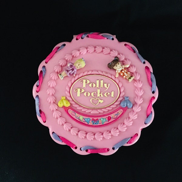 Ultra Rare Bluebird 1994 Polly Pocket Birthday Surprise, aka Polly’s Birthday Cake. 100% Complete in Mint Condition.