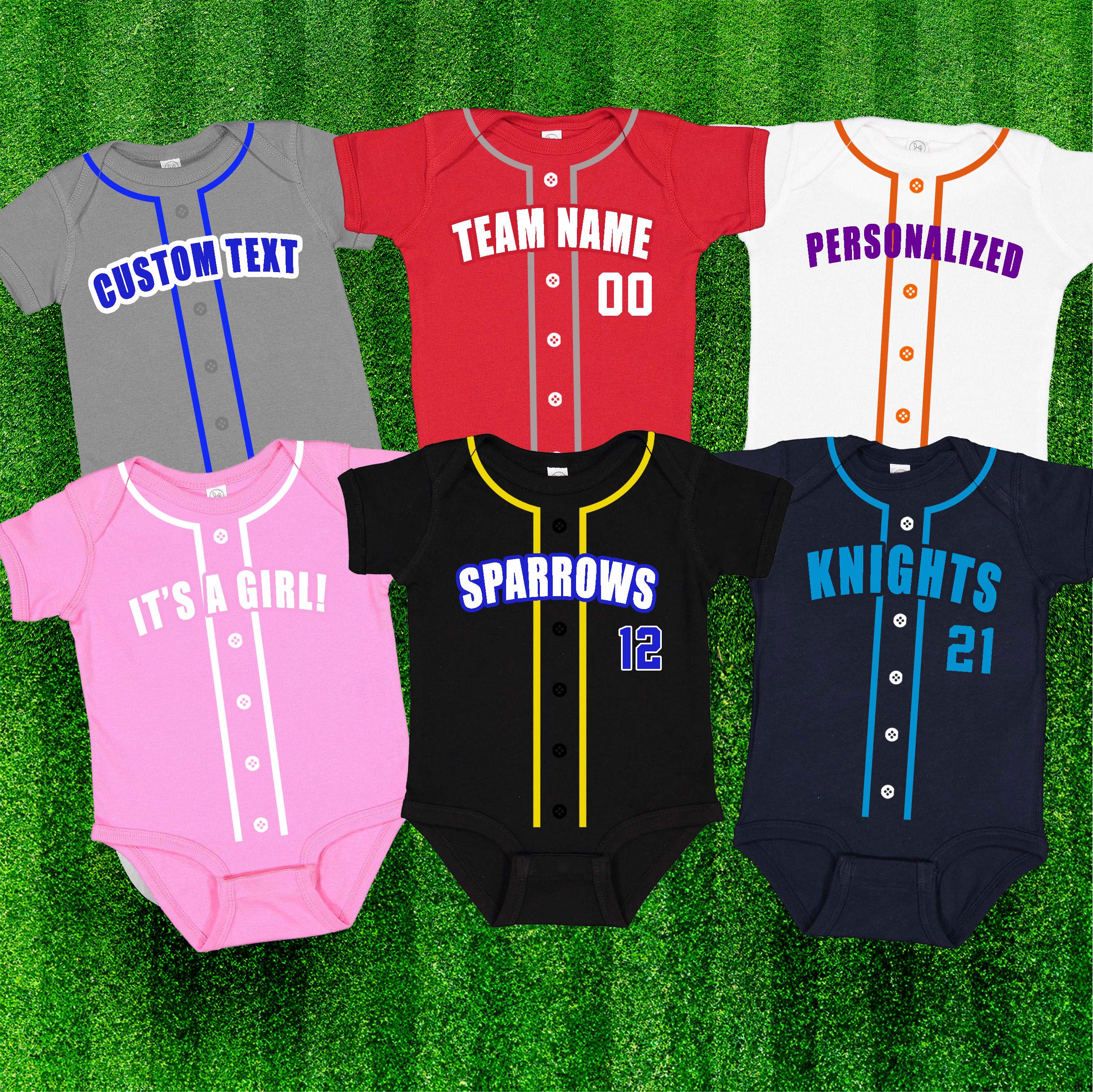Personalized baby baseball jersey sale
