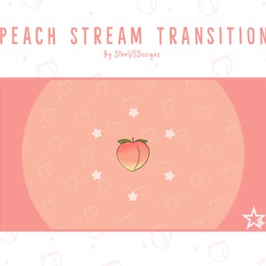 Soft Peach Twitch Stream Stinger Transition - Cute / Pink / Aesthetic / Pastel / Simple / Animated / Video