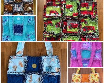 Rag Quilt Bags, Custom Orders, Special Order Bags