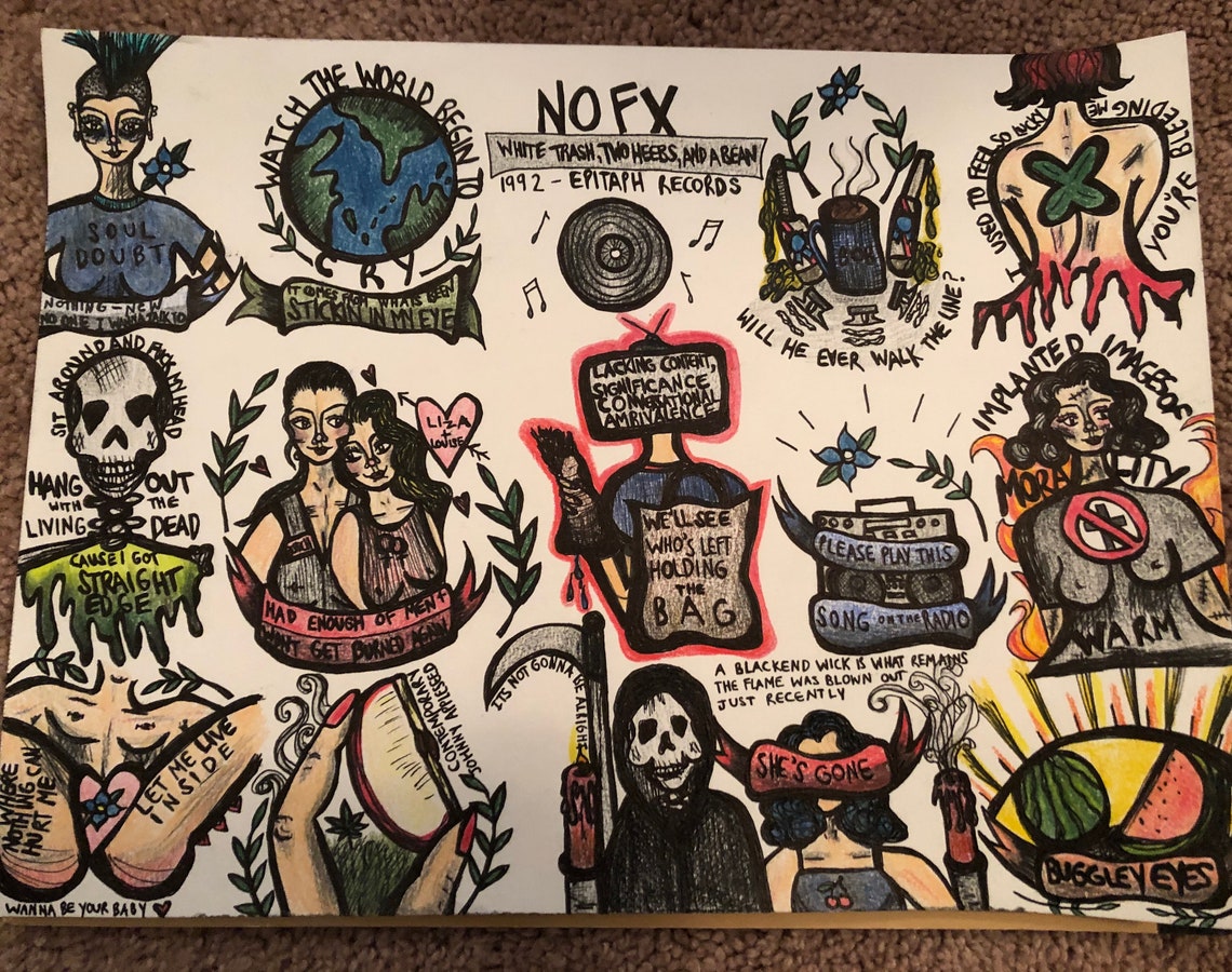 NOFX Tattoo Set Etsy