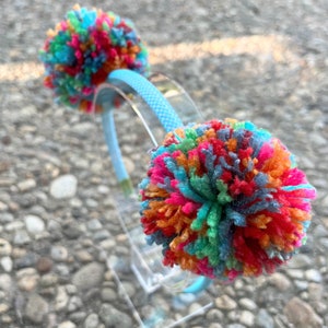 Blue Multicolor Pom Pom headband