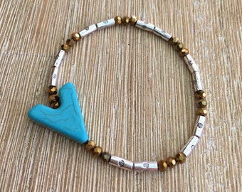 Pulsera de flecha turquesa