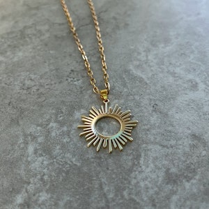 Gold Sunburst Necklace