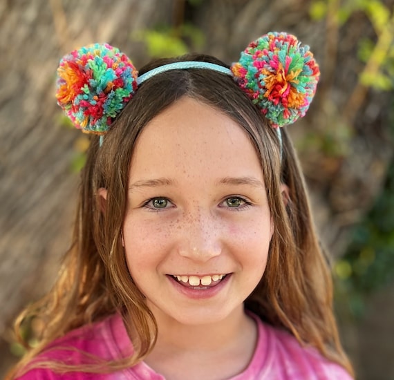 Pink Pom Pom Headband - Etsy display picture 3