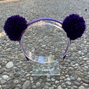Purple Pom Pom headband