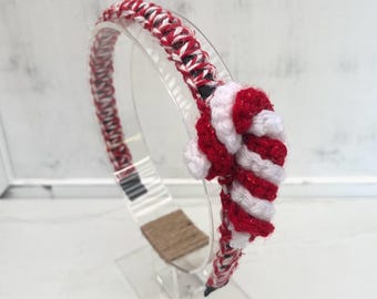Candy Cane Crochet Headband