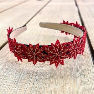 Red Poinsettia Headband