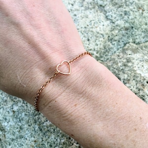 Rose Gold Heart Bracelet