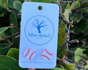 Acrylic Sport Stud Earrings
