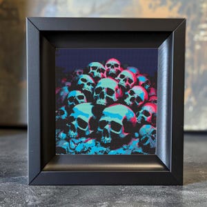 Skull Pile Cross Stitch Pattern. PDF Pattern. Colored, BW, and Pattern Keeper Digital download files