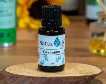 Geranium Essential Oil | 15 ml | Pure Geranium Oil | Essential Oil Gifts | Aromatherapy Oils | Plant Based Gifts | Relaxation Oil