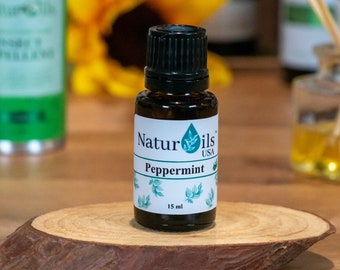 Peppermint Essential Oil | 15 ml | Pure Peppermint Oil | Essential Oil Gifts | Aromatherapy Oils | Plant Based Gifts | Workout Oil