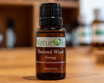 Second Wind Essential Oil Blend | 15 mL | Vitality Oil | Therapeutic Grade | Essential Oil Gifts | Aromatherapy Oils | Plant Based Gifts