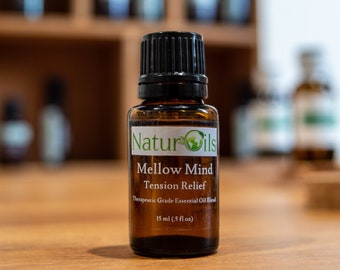 MellowMind Essential Oil Blend | 15 mL | Tension Relief Oil | Therapeutic Grade | Essential Oil Gifts | Aromatherapy Oils | Plant Based Gift