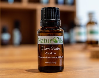 FlowState Essential Oil Blend | 15 mL | Energy Oil | Therapeutic Grade | Essential Oil Gifts | Aromatherapy Oils | Plant Based Gifts